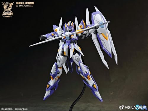 Funtasy Planet Action Figures 1/144 Scale Model Kits for Adults, SNAA Aegis Knight-Achilles, Mecha Model Kit Articulated Figures Assembled Mode - color: Achilles