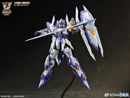 Funtasy Planet Action Figures 1/144 Scale Model Kits for Adults, SNAA Aegis Knight-Achilles, Mecha Model Kit Articulated Figures Assembled Mode - color: Achilles