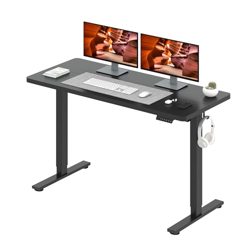 55''x 24'' Standing Desk Electric Adjustable for Home Office - color: Black, size: 5524