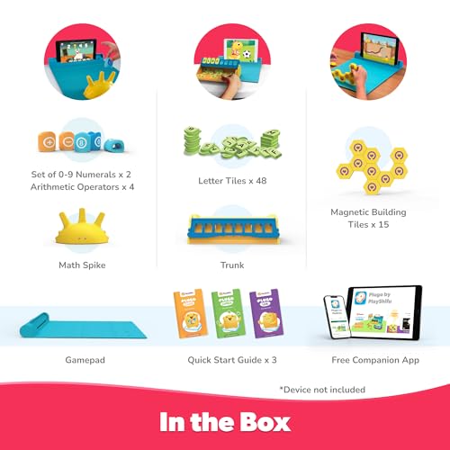 PlayShifu Junior Genius Pack | 3-in-1 STEM Learning Kit with Word Wiz, Mission Math & Connecto | Tech-Powered Educational Toys for Kids Ages 4–10 | Gift for Boys & Girls | Tablet Not Included - style: 3in1