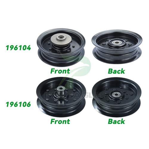 532196104 Idler Pulley with 532196106 Idler Pulley for Z254 Mower - size: 1x196106+1x196104