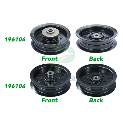 532196104 Idler Pulley with 532196106 Idler Pulley for Z254 Mower - size: 1x196106+1x196104