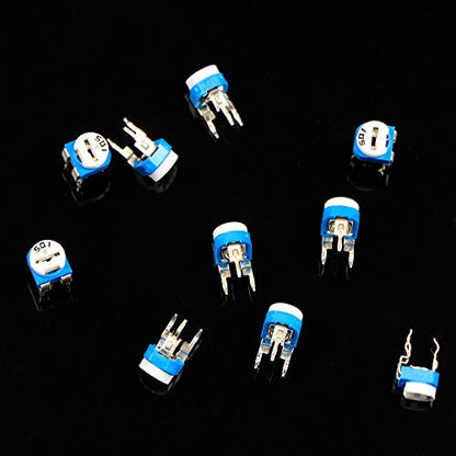 150 Pcs 15 Value 100 ohm- 2M ohm Trimpot Variable Resistor 6mm Potentiometer Assortment Kit