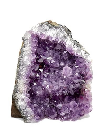 3 to 4 Lb Amethyst Crystal Geode From Uruguay – 4.5" to 7.5" Height, Natural Large Amethyst Cluster Rock – Crystals And Healing Stones - style: 3 lb to 4 lb