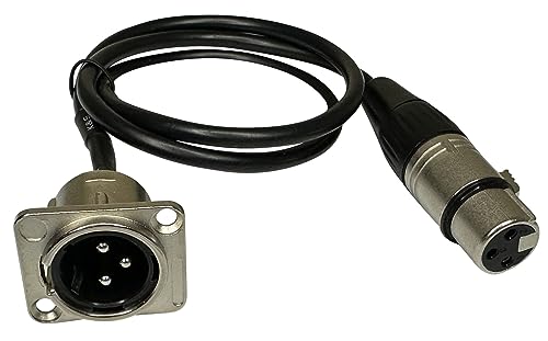 DIYTECH 2 Pack XLR Pass Through Cable, Male to Female, Solderless - style: XLR Male to XLR Female 2-Pack