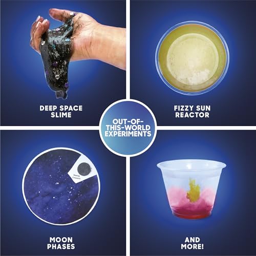 Discovery™ Galactic Space Science Kit – 61 Experiment STEM Lab for Kids| Astronomy & Chemistry Activity Set| Includes DIY Telescope, Crystals, Slime, Moon Rocks| Educational Learning Toy Gift| Ages 8+