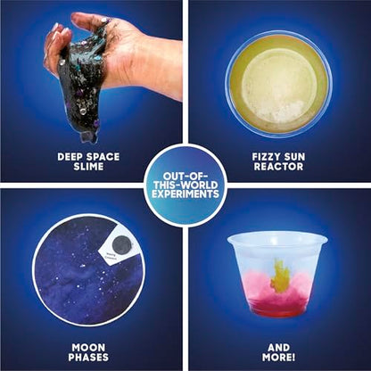 Discovery™ Galactic Space Science Kit – 61 Experiment STEM Lab for Kids| Astronomy & Chemistry Activity Set| Includes DIY Telescope, Crystals, Slime, Moon Rocks| Educational Learning Toy Gift| Ages 8+