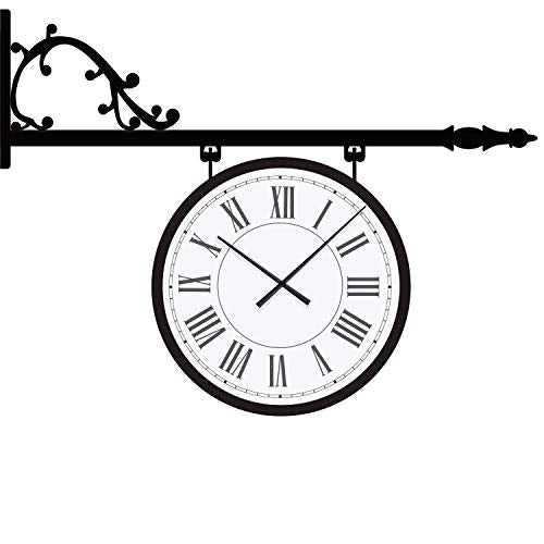 Mudder High Torque Clock Movement with 2 Hands to Fit Dials up to 58.6 cm/ 23.1 Inches in Diameter (Shaft Length 23 mm/ 9/10 Inches, Black)