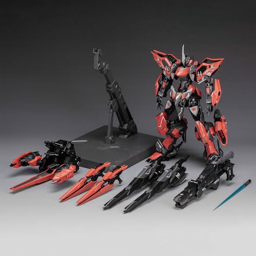Pipigirl 1/100 Plastic Alloy Skeleton Mecha Action Figures Kits, Yan Mie, 8.66 in High, Easy to Assembly Mecha Model - color: Yan Mie