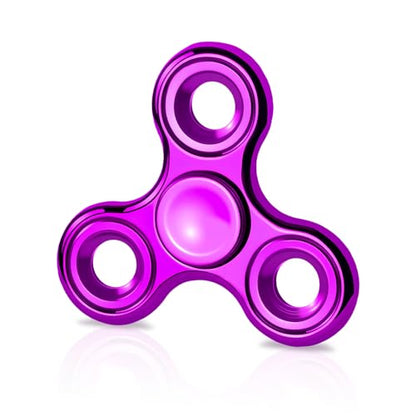 Fidget Toys Adults,Electroplated Metal Fidget Spinner Stress Reducer,High Speed 3-5 Min Quite Spins,Fidgets for Adults & Teens & Kids Age 6+(Pink) - color: Pink