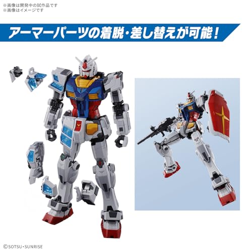 BANDAI Spirits RX-78F00/E Gundam (EX-001 Glass Feather Equipment), 1/144 Scale, Color Coded Plastic Model - style: 1/144 RX-78F00/E Gundam (EX-001 Glass Feather Equipment)