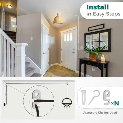 DiCUNO Pendant Light Cord, for Hanging Paper Lantern, 6.6 Ft, White, 1-Pack - style: 6.6ft - White