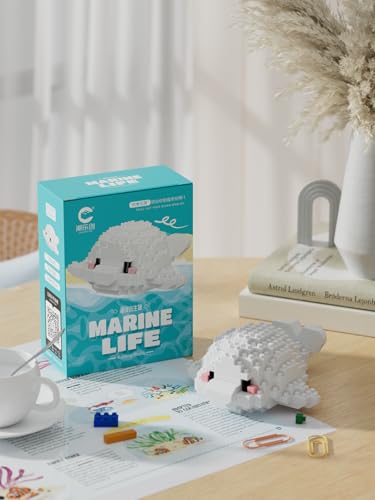 Beluga Whales Cute Sea Animals Creature Building Toy Marine Life - style: Beluga Whales