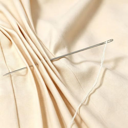 3PCS / 10" Professional Upholstery Needle 25cm Length 3mm Thickness, Big Eye Hand Sewing Needles for Stitching and Crafting Projects - color: 10inch-3Pcs