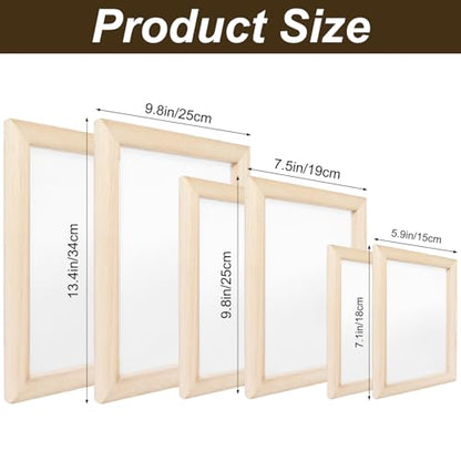 Ngdhkd 3Pcs Paper Making Frame Kit Wooden Paper Making Screen with Mesh