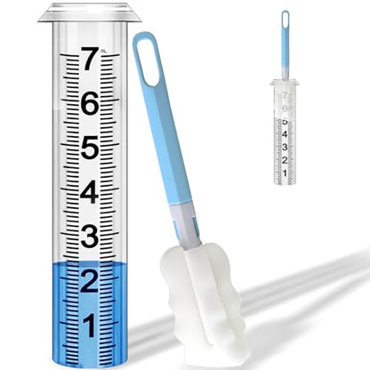 Rain Gauge Replacement Tube,7" Capacity Accurate Rain Gauge Tube for Yard,Upgraded Rain Gauge Outdoor Freeze Proof Tube,Plastic Rain Meter Tube,Rainfall Measure Tube,1 Thickened Tube with 1 Brush - color: Plastic Rain Gauge Tube A