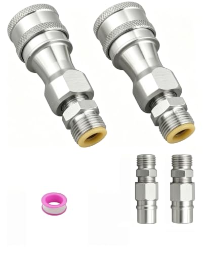 2Pcs M14-M16 Hydraulic Quick Coupling Adapter Fit for Most AGT Mini Excavators Well with M16 Ports,for Mini Excavator Hydraulic Hose Pipe Thread Connector