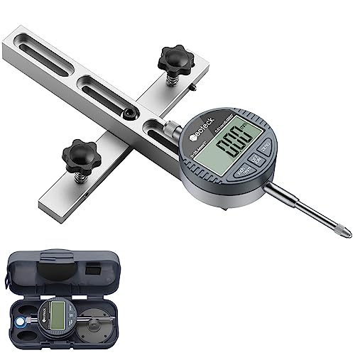 Neoteck 0-1"/0.0005" Digital Table Saw Gauge for 3/4" Miter Slot or More - color: Silver