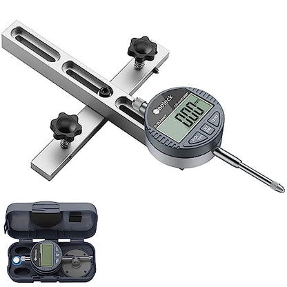Neoteck 0-1"/0.0005" Digital Table Saw Gauge for 3/4" Miter Slot or More - color: Silver