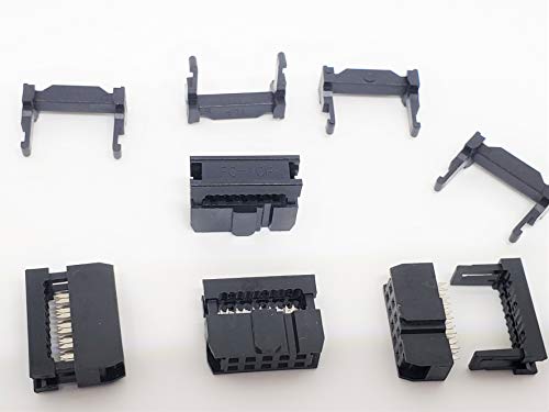 PC Accessories - Connectors Pro 50-Pack 2X5 10P 2.54mm Dual Rows IDC Sockets for Flat Ribbon Cable, 10 Pins FC Female Connector