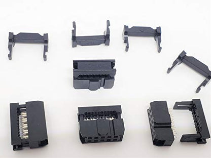 PC Accessories - Connectors Pro 50-Pack 2X5 10P 2.54mm Dual Rows IDC Sockets for Flat Ribbon Cable, 10 Pins FC Female Connector
