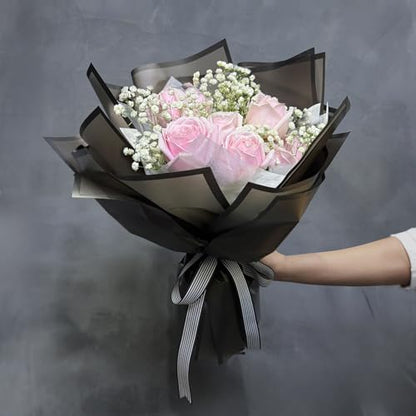 Duyasurs 20 Sheets Floral Wrapping Paper, Waterproof Bouquet Wrapping, 22.8x22.8IN, Florist Supplies Packaging Paper, DIY Gift Box, Wedding & Birthday Gifts, Translucent Black - color: Translucent Black