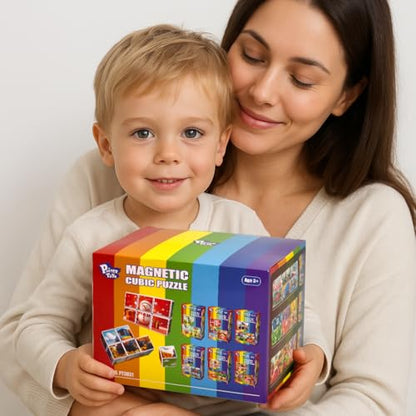 Pairez Toys Magnetic Blocks for Kids, 6 Theme Puzzle Cube Sets - color: All 6 Sets