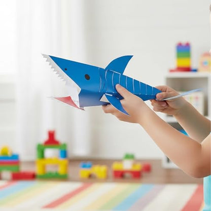 Fun Express Segmented Paper Shark Origami Craft Kit - Makes 12