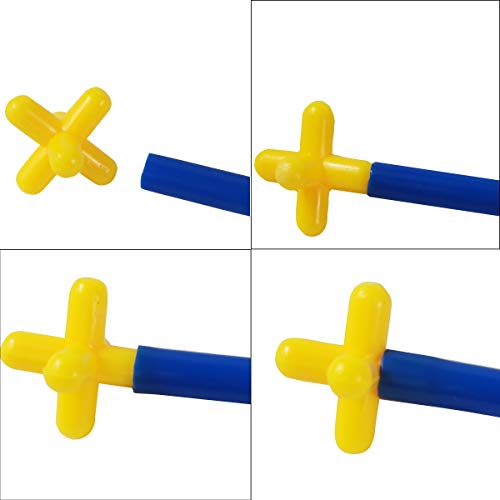 RAINBOW TOYFROG Straw Constructor Toys Stem Building Toys - 300 Pcs Connectors Toy Building Sets Kids Toys for Boys & Girls - Straw Building Set Engineering Kit - Autism Toy STEM Games