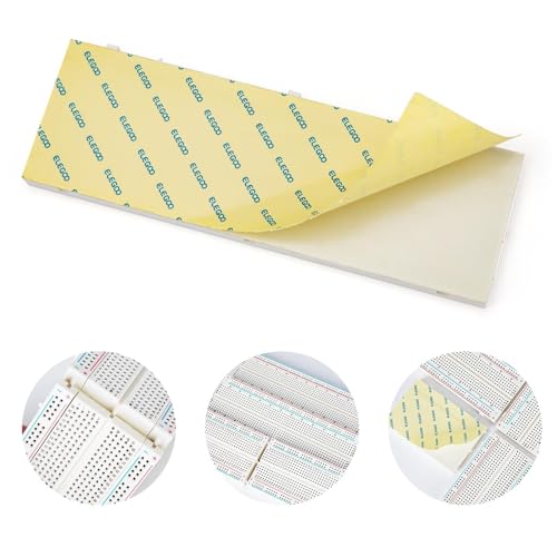 ELEGOO 4PC Solderless Breadboard Kit, 830 & 400 Tie Points Prototype Board - size: 2 PCS 830 Point + 2 PCS 400 Point