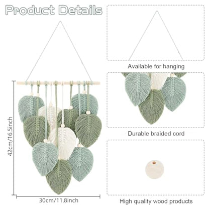 FREEBLOSS DIY Macrame Leaf Wall Hanging Beginners