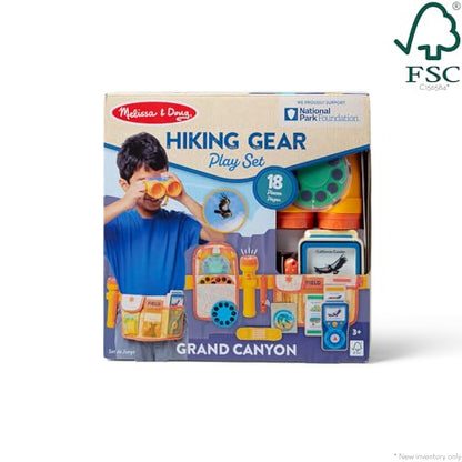 Melissa & Doug Grand Canyon National Park Hiking Gear Play Set with Photo Disk Viewer Kids Pretend Play Hiking Gear, Children's Belt and Binoculars for Girls and Boys Ages 3+ - FSC-Cer