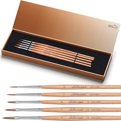 Golden Maple Kolinsky Sable Miniature Paint Brushes Arrow Point - size: WC32 Arrow Point