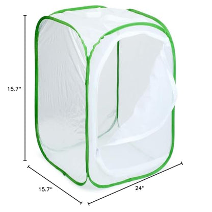 3-Pack Insect and Butterfly Habitat Cage Terrarium Pop-up Butterfly Enclosure (3 x 15.7 x 15.7 x 23.6")
