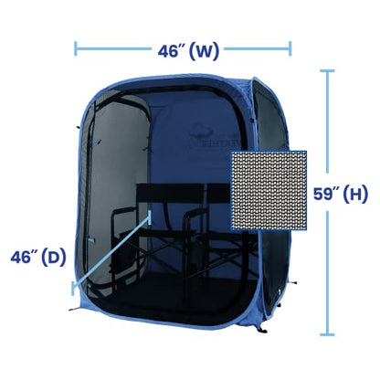 WeatherPod® MyPod™ Mesh 1-Person Pop-Up Sports Shelter - color: Navy, size: X-Large