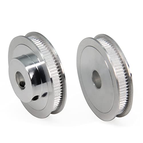 2PCS Set GT2 Synchronous Wheel 20&80 Teeth 12mm Bore Aluminum Timing Pulleys with 2PCS Length 250mm Width 6mm Belt (20-80T-12B-6) - style: 20-80T-12B-6