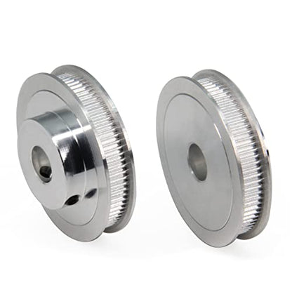 2PCS Set GT2 Synchronous Wheel 20&80 Teeth 12mm Bore Aluminum Timing Pulleys with 2PCS Length 250mm Width 6mm Belt (20-80T-12B-6) - style: 20-80T-12B-6