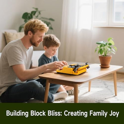 NEWABWN Retro Typewriter Building Set Compatible with Lego Mini Model - style: B