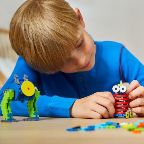 PLUS PLUS Learn to Build Robots, 250 Pieces - 3D Building Blocks Set