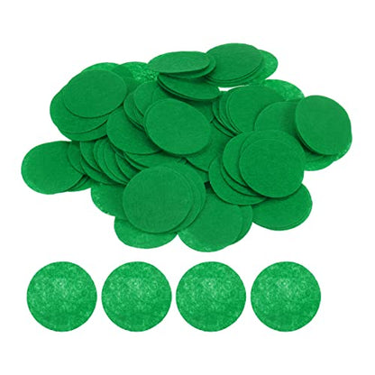 HARFINGTON 300pcs Round Felt Circles, 50mm 2" Pre Cut Felt Craft Pads Non-Woven Mini Felt Fabric Circles for DIY Sewing Handcraft Cut Projects Craft Finishing, Green - color: Green, size: 50mm