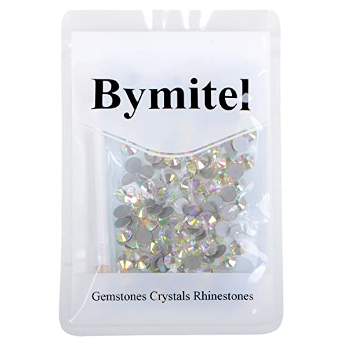 144PCS Art Nail Rhinestones Non Hotfix Glue Fix Round Crystals Glass Flatback for DIY Jewelry Making with one Picking Pen (ss40 144PCS, Crystal AB) - color: Crystal AB, size: ss40 144pcs