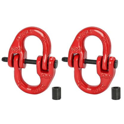 G80 Safety Chain Connector Link, 3/8" Hammerlock Coupling Link - size: 3/8" (2 Pack)