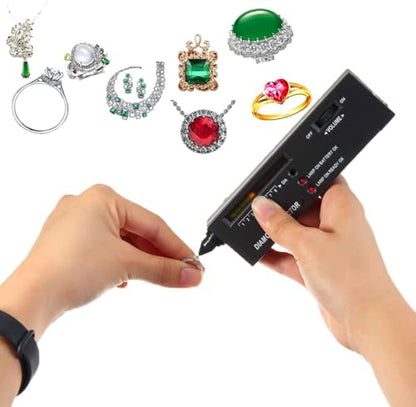 Diamond Tester Pen, High Accuracy Jewelry Diamond Tester＋200g/0.01g Mini Jewelry Scale＋60X Mini LED Magnifying, Professional Diamond Selector for Novice and Expert, Thermal Conductivity Meter - color: Diamond Tester+ Magnifier