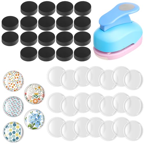 Honeydak 121 Pcs DIY Fridge Magnets Making Kit, Round - color: Round