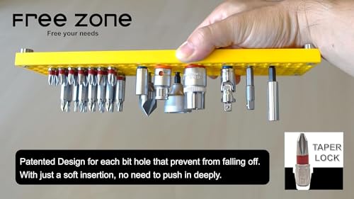 Free Zone Bit Organizer Set, 316-Hole 1/4" Hex Bit Toolbox Storage - color: Orange