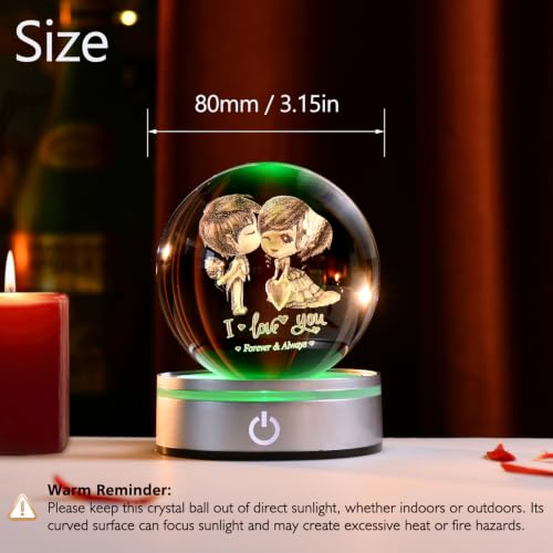 IFOLAINA Romantic Gifts for Couple Girlfriends Women Newlywed - color: 3D Couple