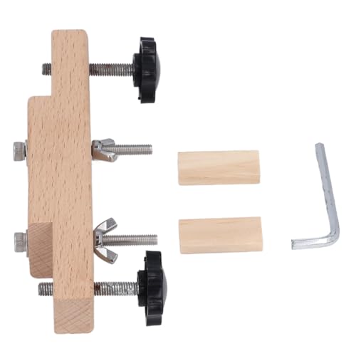 Generic Guitar Bridge Clamp Maple Wood Metal with Cork Spacers L Wrench for Acoustic Guitar Bridge Holding Repair Luthier Tool Accessory Repair Tool Maintenance