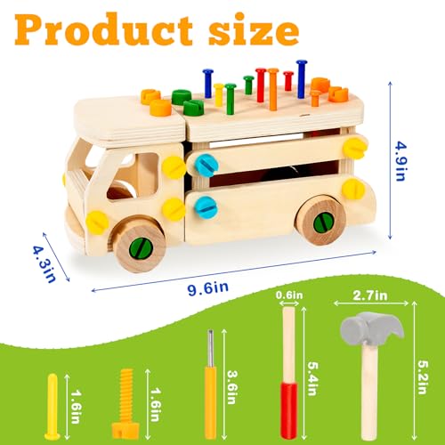 Adena Montessori Real Wood Screwdriver Board Set for 3+