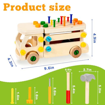 Adena Montessori Real Wood Screwdriver Board Set for 3+