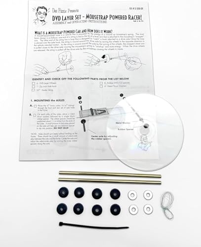 Low Inertia Wheel-Axle set (20-pack): Mousetrap/Rubber Band car projects